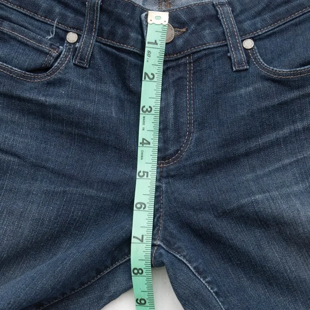 Paige Dark Wash Mid-Rise Skyline Skinny Jeans Size 26